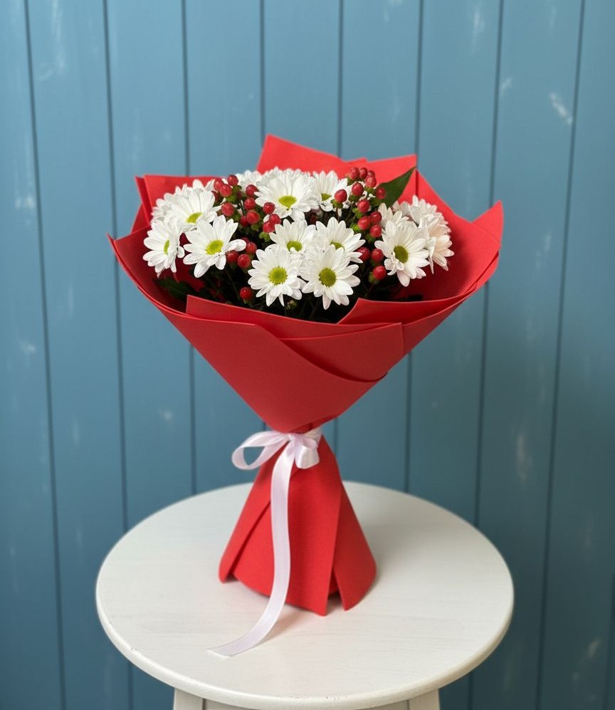 Букет цветов из: Хризантемы в Успенском Новгородской области