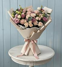 Букет цветов из:  Розы и Лизиантусы #REPLACE_PRED# Успенском Новгородской области