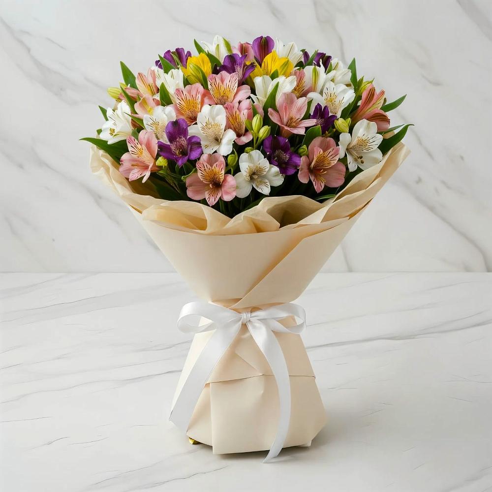 Букет цветов из: Альстромерии в Успенском Новгородской области