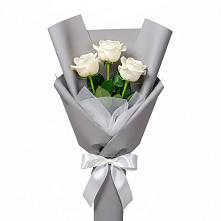 Букет 3 белые розы #REPLACE_PRED# Успенском Новгородской области