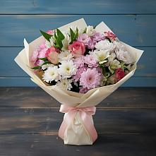 Букет цветов из:  Хризантемы, Альстромерии и Розы #REPLACE_PRED# Успенском Новгородской области