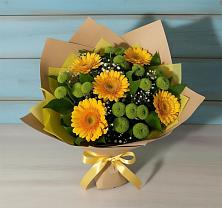 Букет цветов из:  Герберы и Хризантемы в Успенском Новгородской области