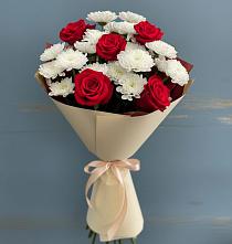 Букет цветов из:  Розы и Хризантемы в Успенском Новгородской области