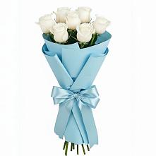 Букет 7 белых роз Проуд в Успенском Новгородской области