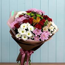 Букет цветов из:  Розы, Хризантемы и Альстромерии #REPLACE_PRED# Успенском Новгородской области