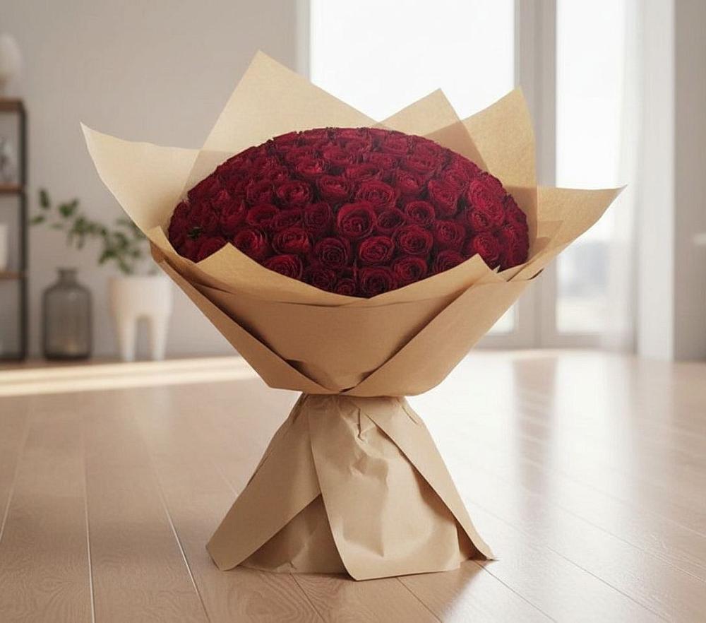 Букет 101 Красная роза в Успенском Новгородской области