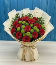 Букет цветов из:  Розы и Хризантемы в Успенском Новгородской области