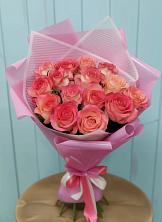 Букет 15 Розовых роз Равель в Успенском Новгородской области